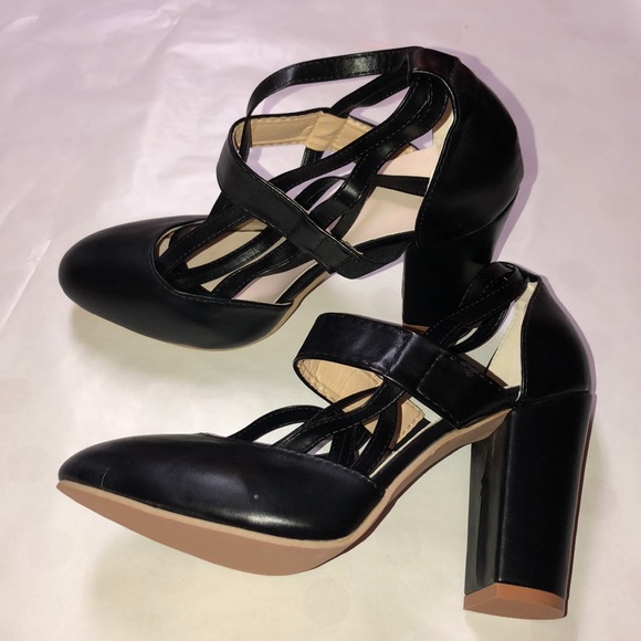 Huiyuzhi Women’s Chunky Ankle Strappy  Heels - Picture 3 of 5